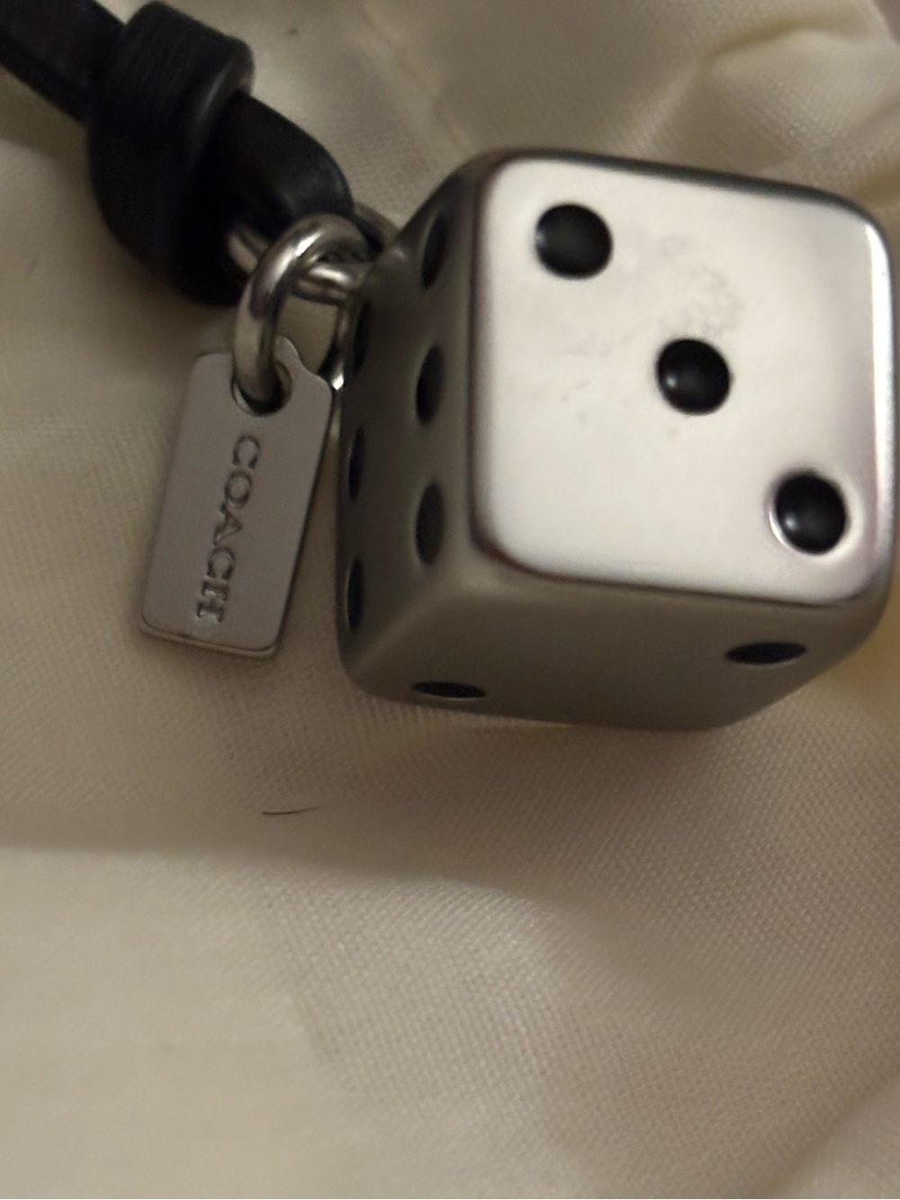 Coach dice charm authentic